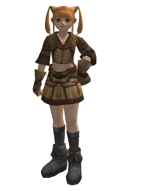 Cotton (light armor) on a female Dwarf, front view