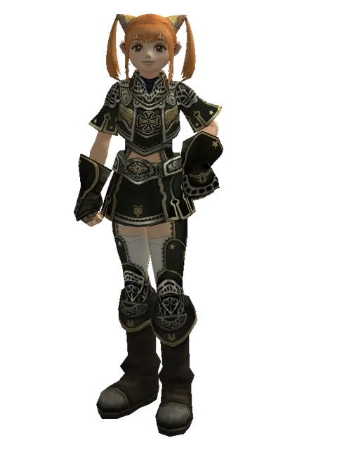 Dark Crystal Leather Set on a female Dwarf, front view