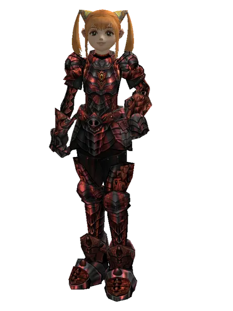 Draconic Leather Set on a female Dwarf, front view