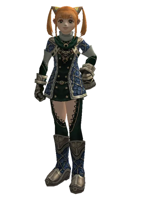 Drake Leather Set on a female Dwarf, front view