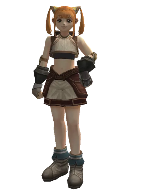 Leather (light armor) on a female Dwarf, front view