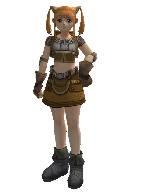 Lion Skin (light armor) on a female Dwarf, front view