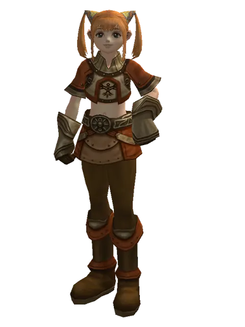 Manticore Skin Set on a female Dwarf, front view