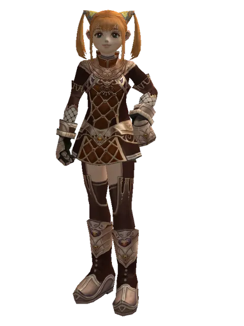Leather Set of Nightmare on a female Dwarf, front view