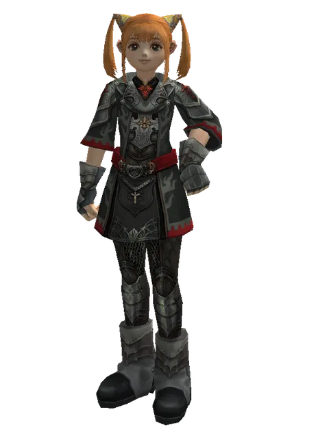 Tallum Leather Set on a female Dwarf, front view