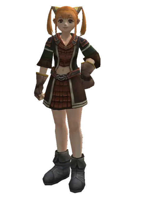Wooden Set on a female Dwarf, front view