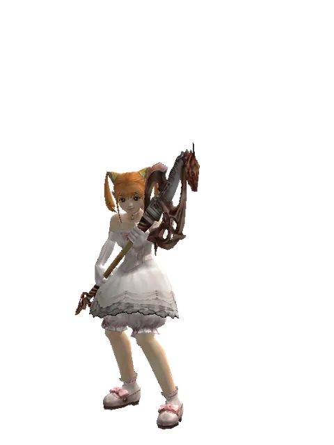 Dragon Claw Axe on a female Dwarf, front view