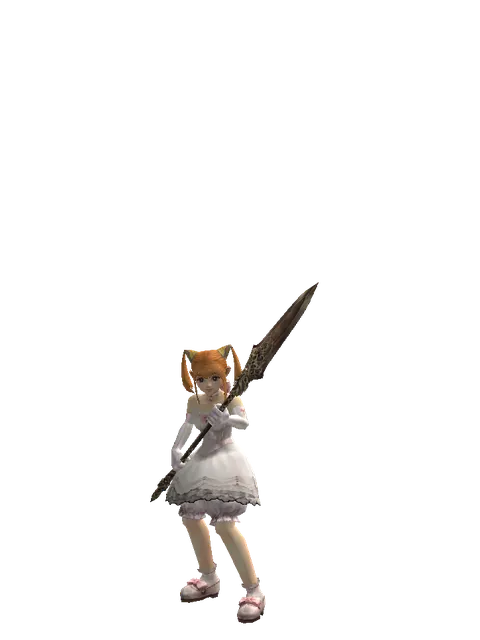 Saint Spear on a female Dwarf, front view