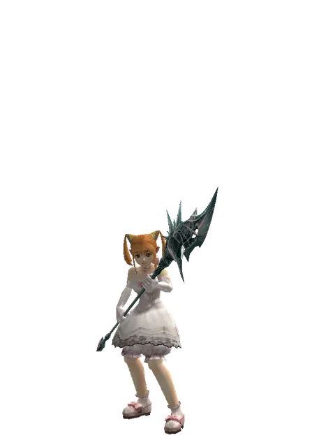 Tiphon's Spear on a female Dwarf, front view