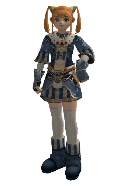 Blue Wolf Set - Robe on a female Dwarf, front view