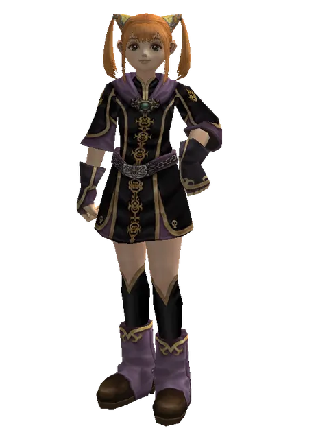 Demon's Set on a female Dwarf, front view
