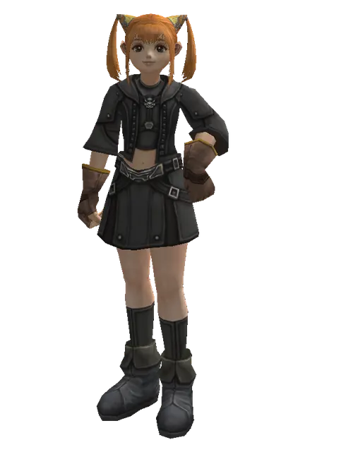 Elven Mithril (robe) on a female Dwarf, front view