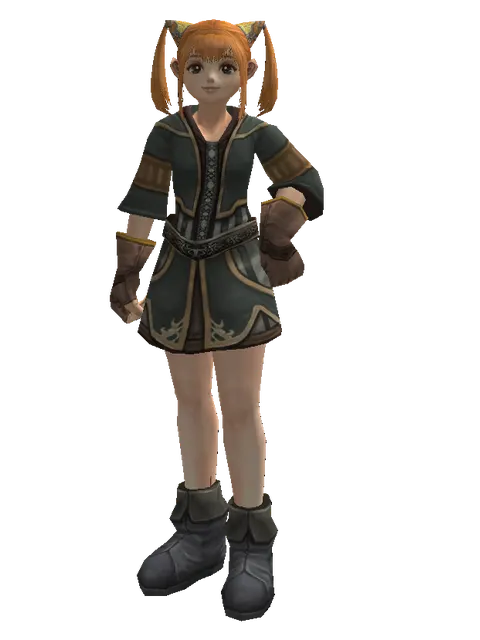 Mystic's (robe) on a female Dwarf, front view