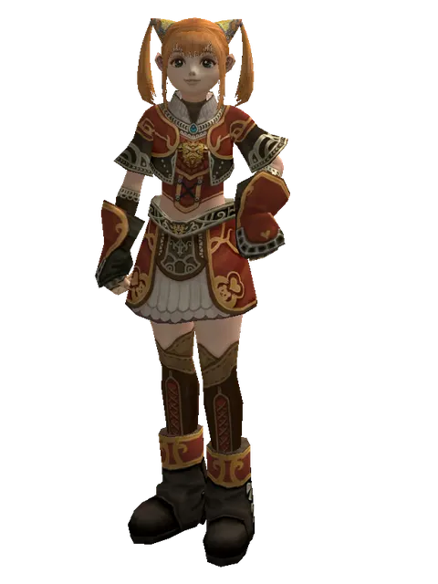 Set of Zubei on a female Dwarf, front view