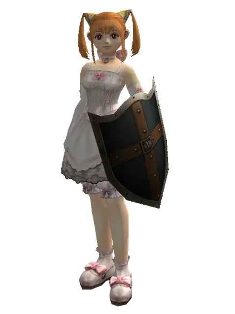 Aspis on a female Dwarf, front view