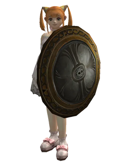 Mia Shield on a female Dwarf, front view