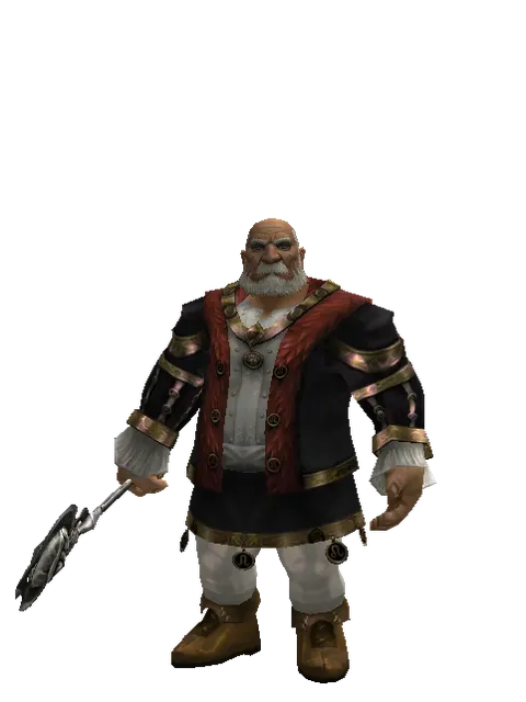 Bonebreaker on a male Dwarf, front view