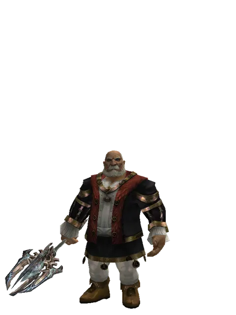 Cabrio's Hand on a male Dwarf, front view