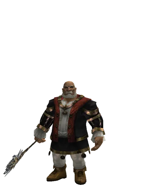 Dynasty Mace on a male Dwarf, front view