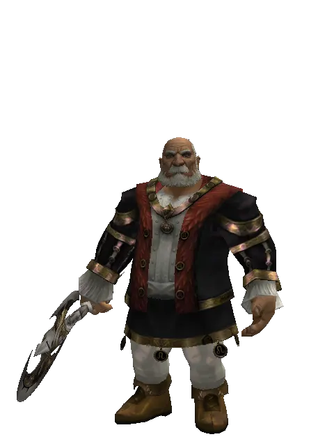Ecliptic Axe on a male Dwarf, front view