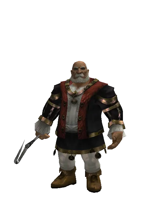 Heavy Chisel on a male Dwarf, front view