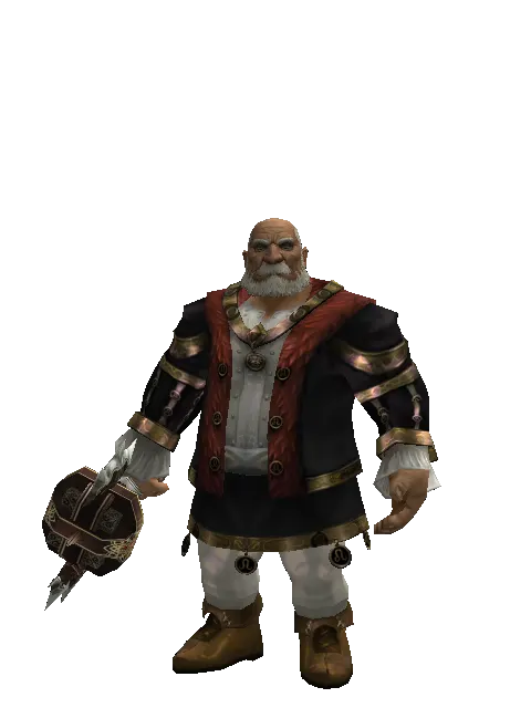 Icarus Hammer on a male Dwarf, front view