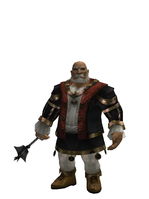 Mace of Judgment on a male Dwarf, front view