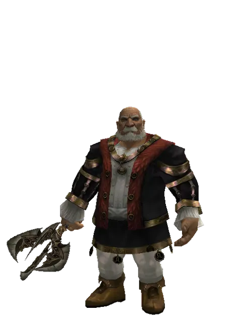 Mace of the Underworld on a male Dwarf, front view