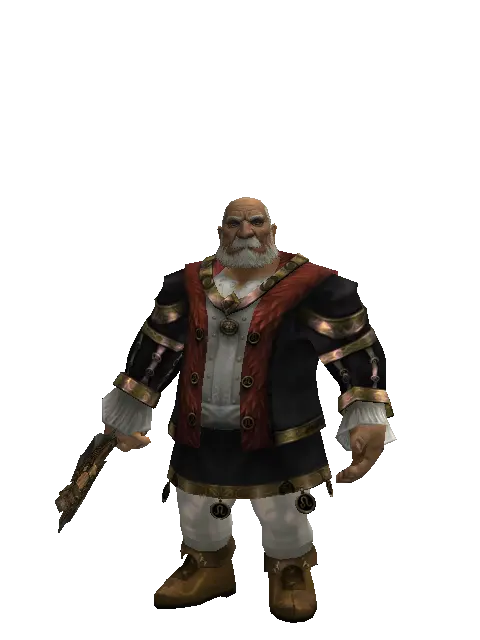 Nirvana Axe on a male Dwarf, front view