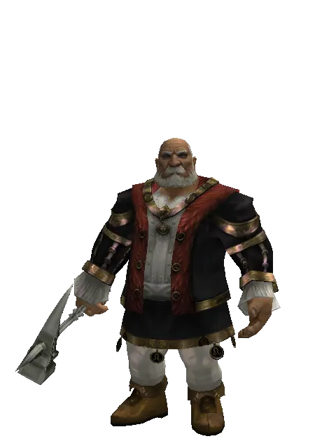Scalpel on a male Dwarf, front view