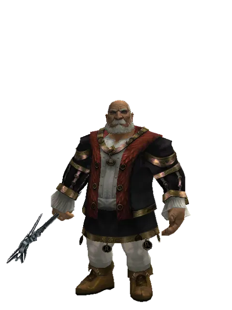 Stick of Eternity on a male Dwarf, front view
