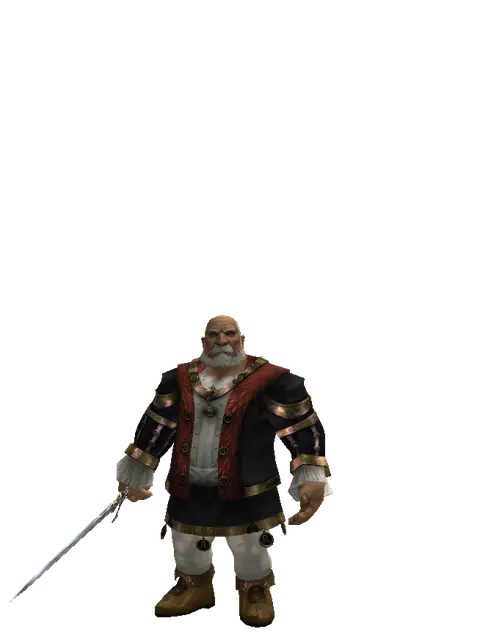 Dark Legion's Edge on a male Dwarf, front view