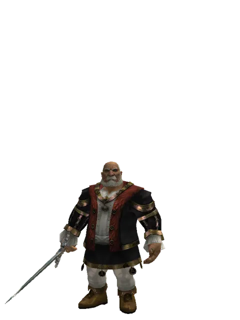 Dynasty Sword on a male Dwarf, front view