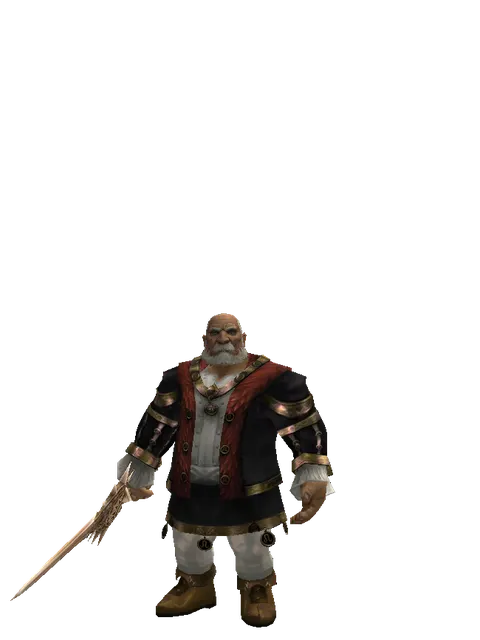 Forgotten Blade on a male Dwarf, front view