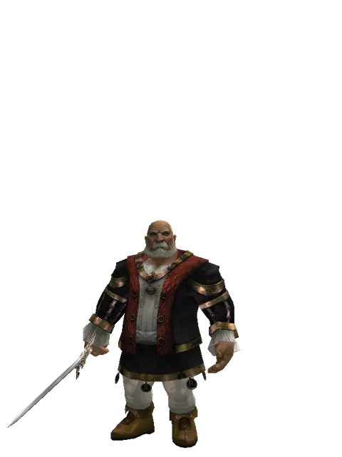 Infinity Blade on a male Dwarf, front view