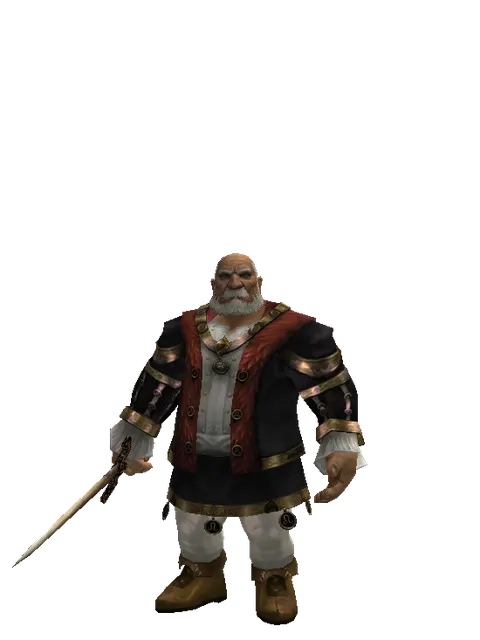 Spinebone Sword on a male Dwarf, front view