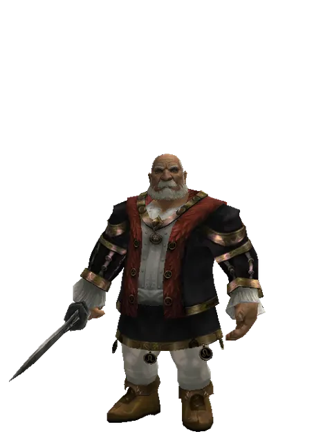 Sword of Binding on a male Dwarf, front view