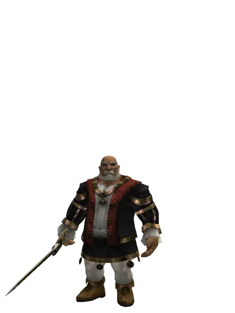 Sword of Delusion on a male Dwarf, front view