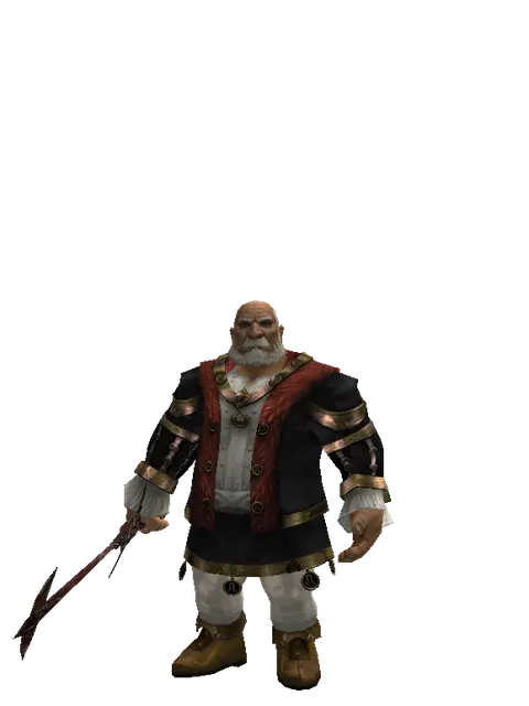 Sword of Nightmare on a male Dwarf, front view