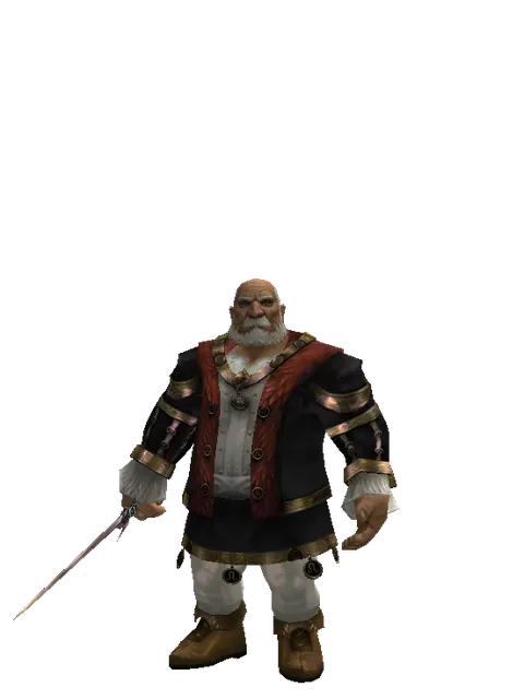 Sword of Valhalla on a male Dwarf, front view