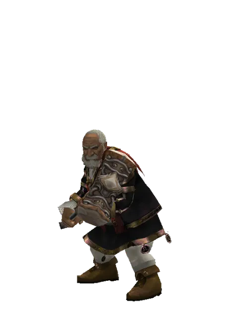 Atuba Hammer on a male Dwarf, front view
