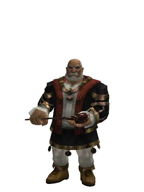 Atuba Mace on a male Dwarf, front view