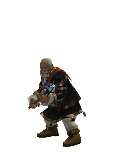 Conjuror's Staff on a male Dwarf, front view