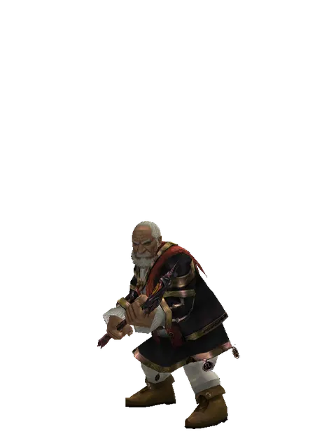 Demon's Staff on a male Dwarf, front view