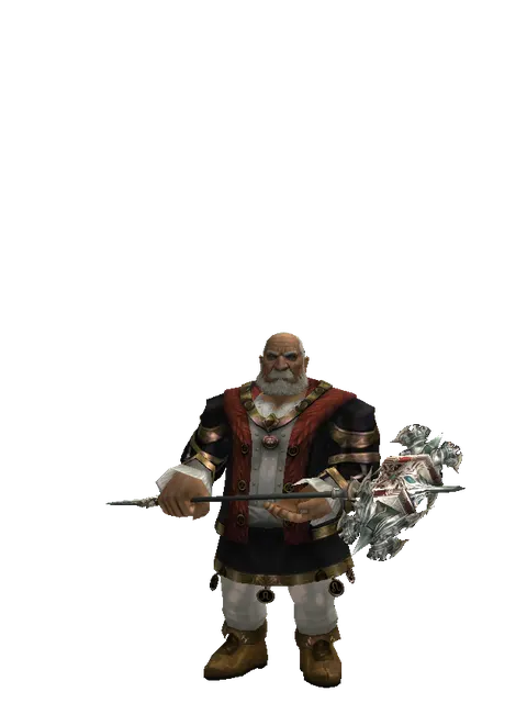 Dynasty Crusher on a male Dwarf, front view