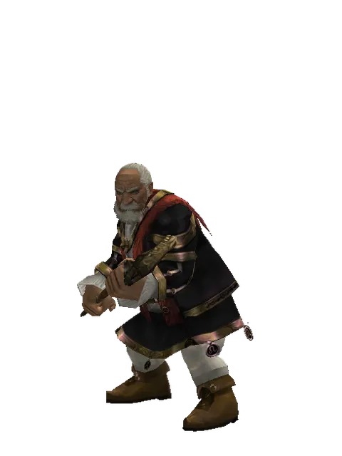 Eldritch Staff on a male Dwarf, front view