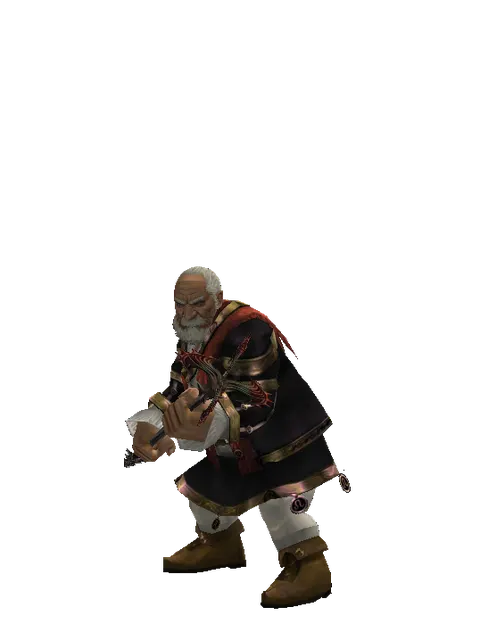 Inferno Staff on a male Dwarf, front view