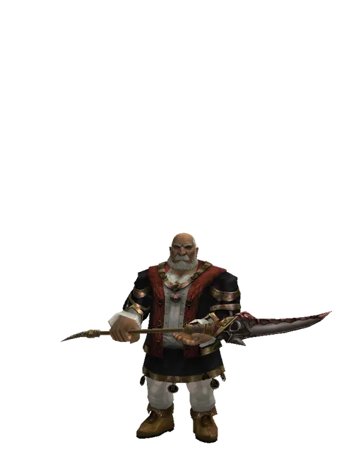 Karik Horn on a male Dwarf, front view