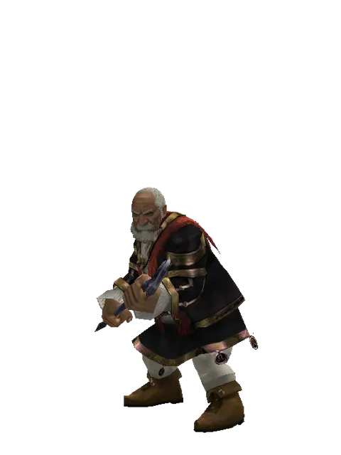 Mystic Staff on a male Dwarf, front view
