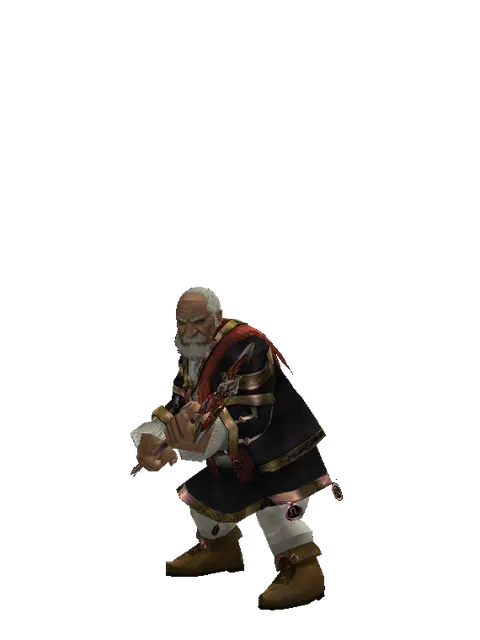 Pa'agrian Axe on a male Dwarf, front view